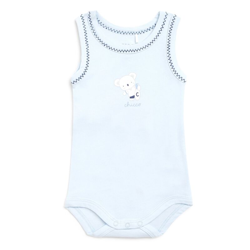 Boys Light Blue Set of 2 Body Suit image number null